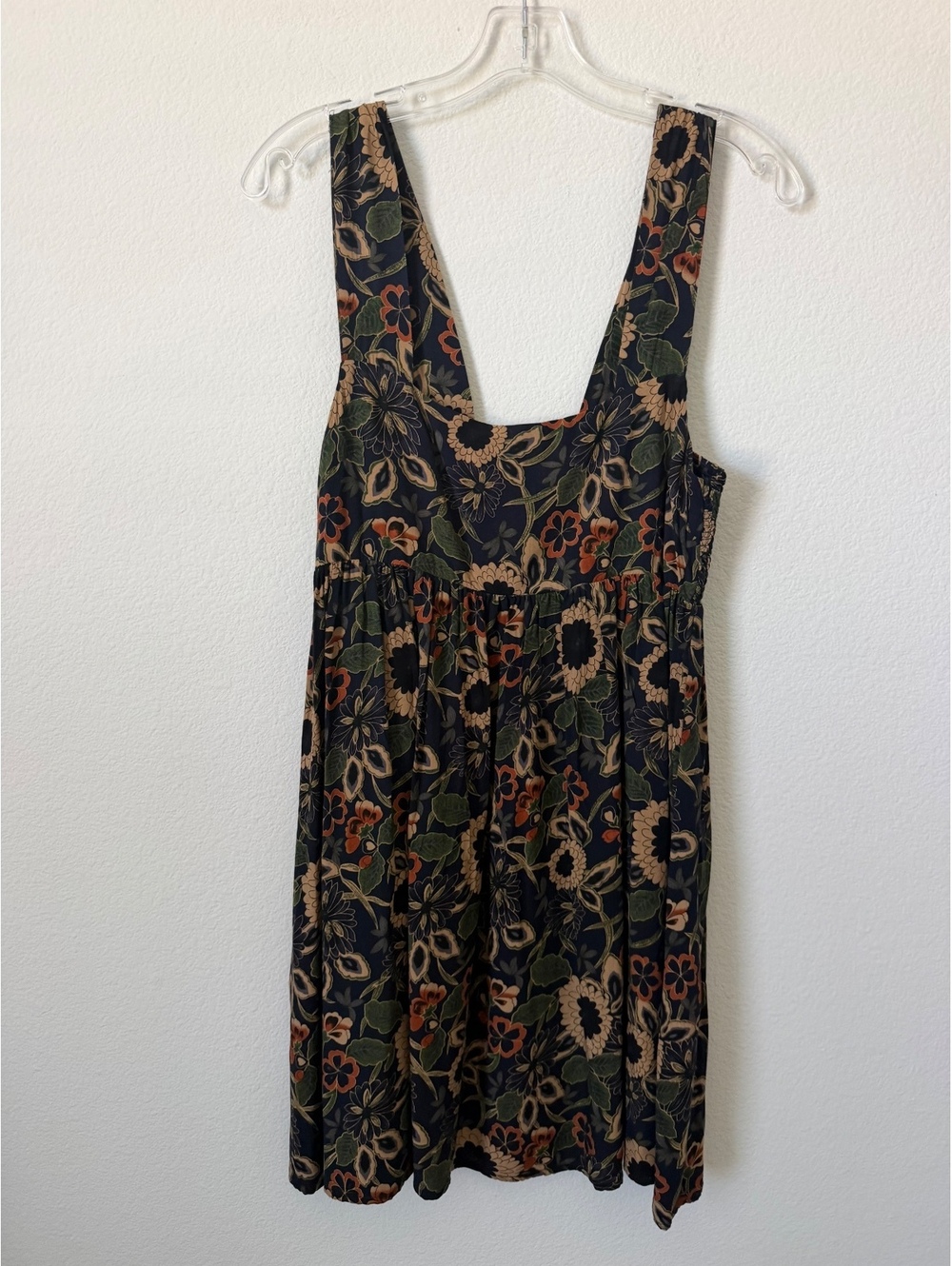 Natural Life Sleeveless Square Neck Floral Boho Mini Tank Dress Size S